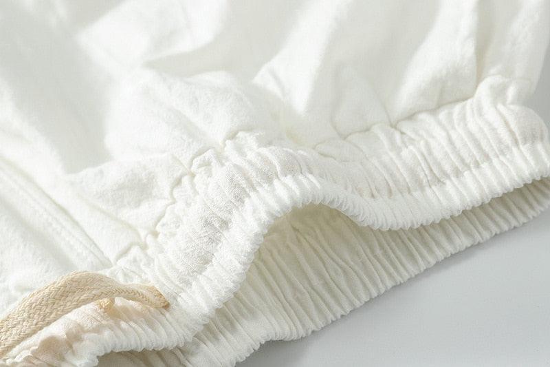 Conjunto Masculino Shorts e Camiseta Plus Size em Linho