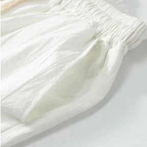 Conjunto Masculino Shorts e Camiseta Plus Size em Linho