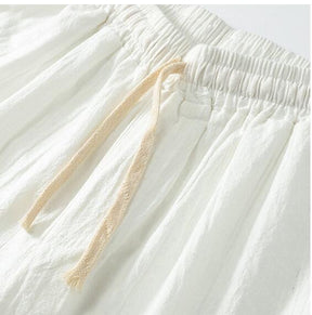 Conjunto Masculino Shorts e Camiseta Plus Size em Linho