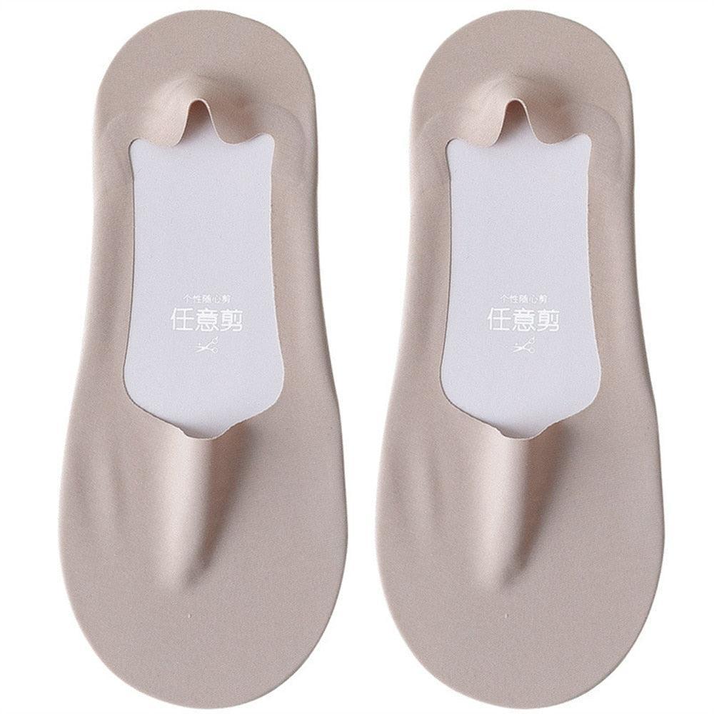 Meia Invisível  em Seda Gelo 10 Pares