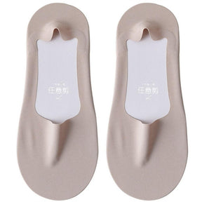 Meia Invisível  em Seda Gelo 10 Pares