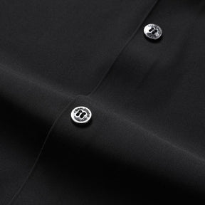 Camisa Social Manga Curta em Seda Gelo - Alto Padrão