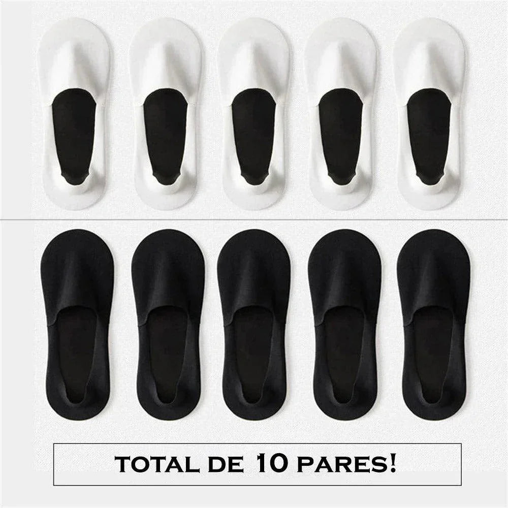 Meia Invisível  em Seda Gelo 10 Pares