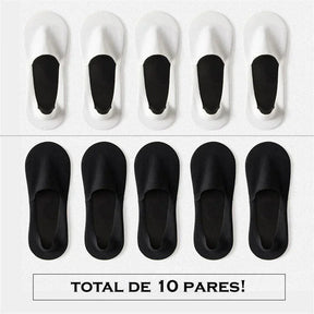Meia Invisível  em Seda Gelo 10 Pares